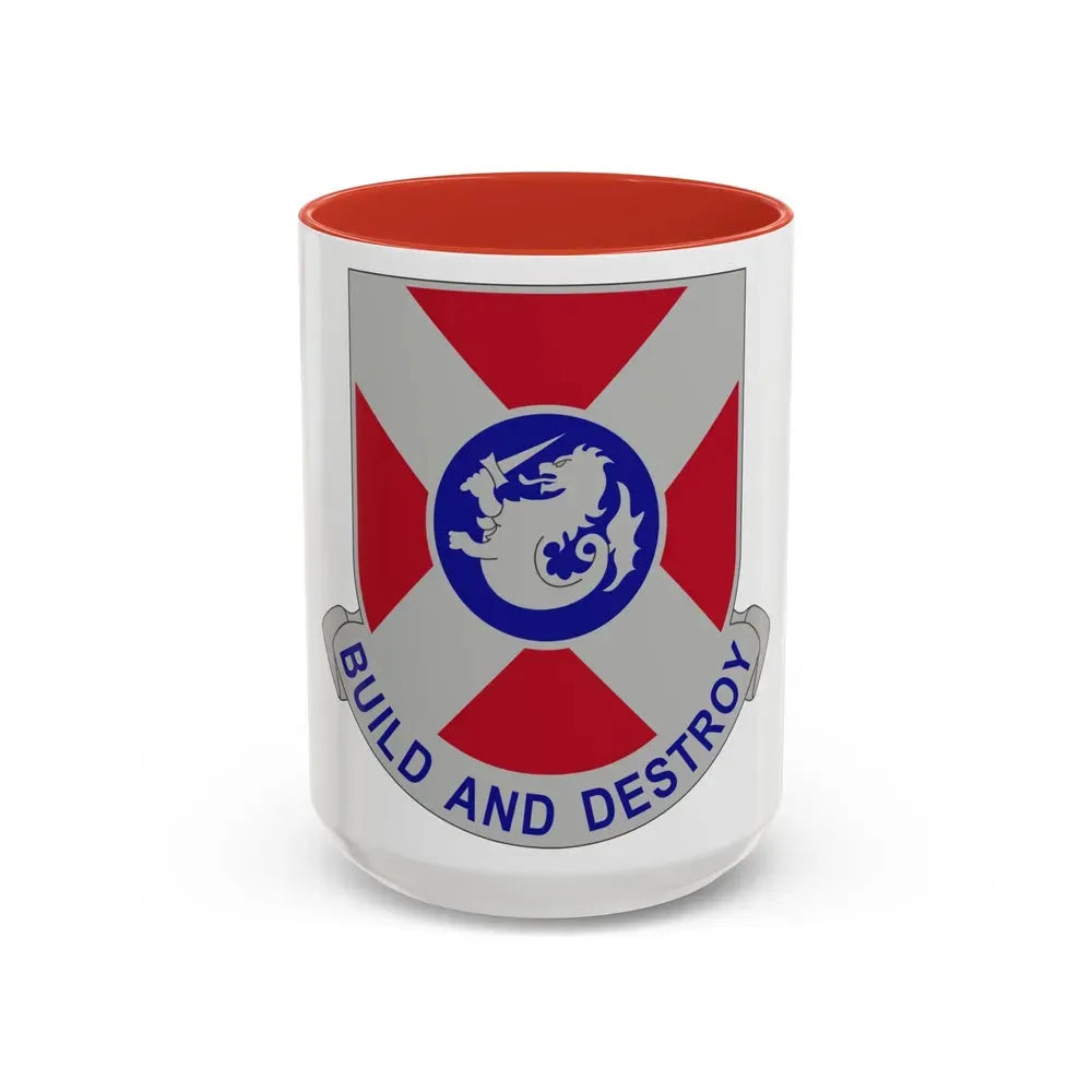 391 Engineer Battalion (U.S. Army) Accent Coffee Mug 15oz Red - Go Mug Yourself