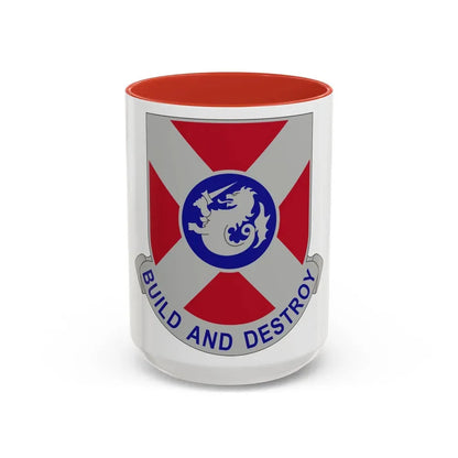 391 Engineer Battalion (U.S. Army) Accent Coffee Mug 15oz Red - Go Mug Yourself