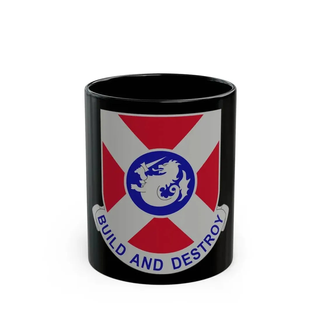 391 Engineer Battalion (U.S. Army) Black Coffee Mug 11oz - Go Mug Yourself