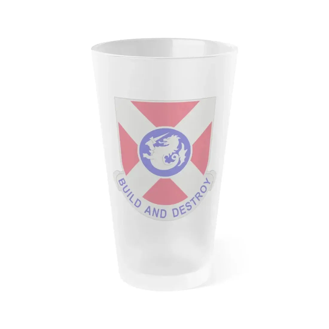391 Engineer Battalion (U.S. Army) Frosted Pint Glass 16oz Default Title - Go Mug Yourself