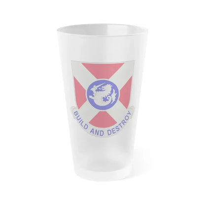 391 Engineer Battalion (U.S. Army) Frosted Pint Glass 16oz Default Title - Go Mug Yourself