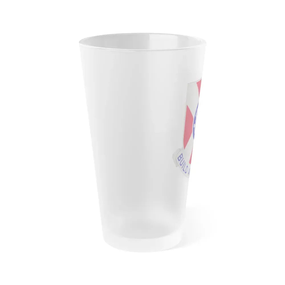 391 Engineer Battalion (U.S. Army) Frosted Pint Glass 16oz - Go Mug Yourself