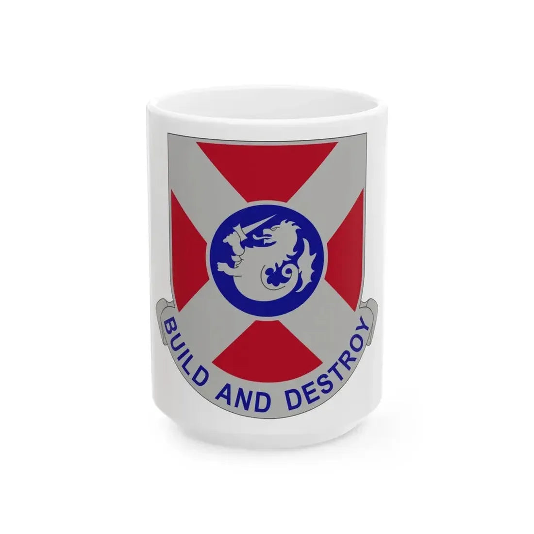 391 Engineer Battalion (U.S. Army) White Coffee Mug 15oz - Go Mug Yourself