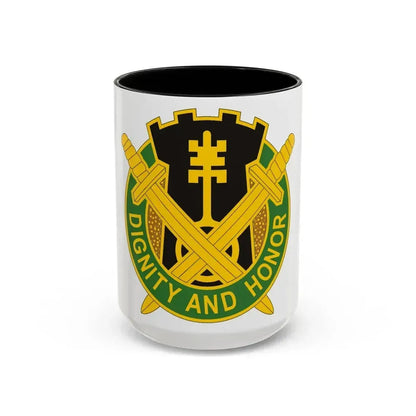 391 Military Police Battalion (U.S. Army) Accent Coffee Mug 15oz Black - Go Mug Yourself