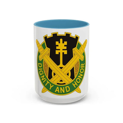 391 Military Police Battalion (U.S. Army) Accent Coffee Mug 15oz Light Blue - Go Mug Yourself