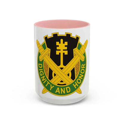 391 Military Police Battalion (U.S. Army) Accent Coffee Mug 15oz Pink - Go Mug Yourself