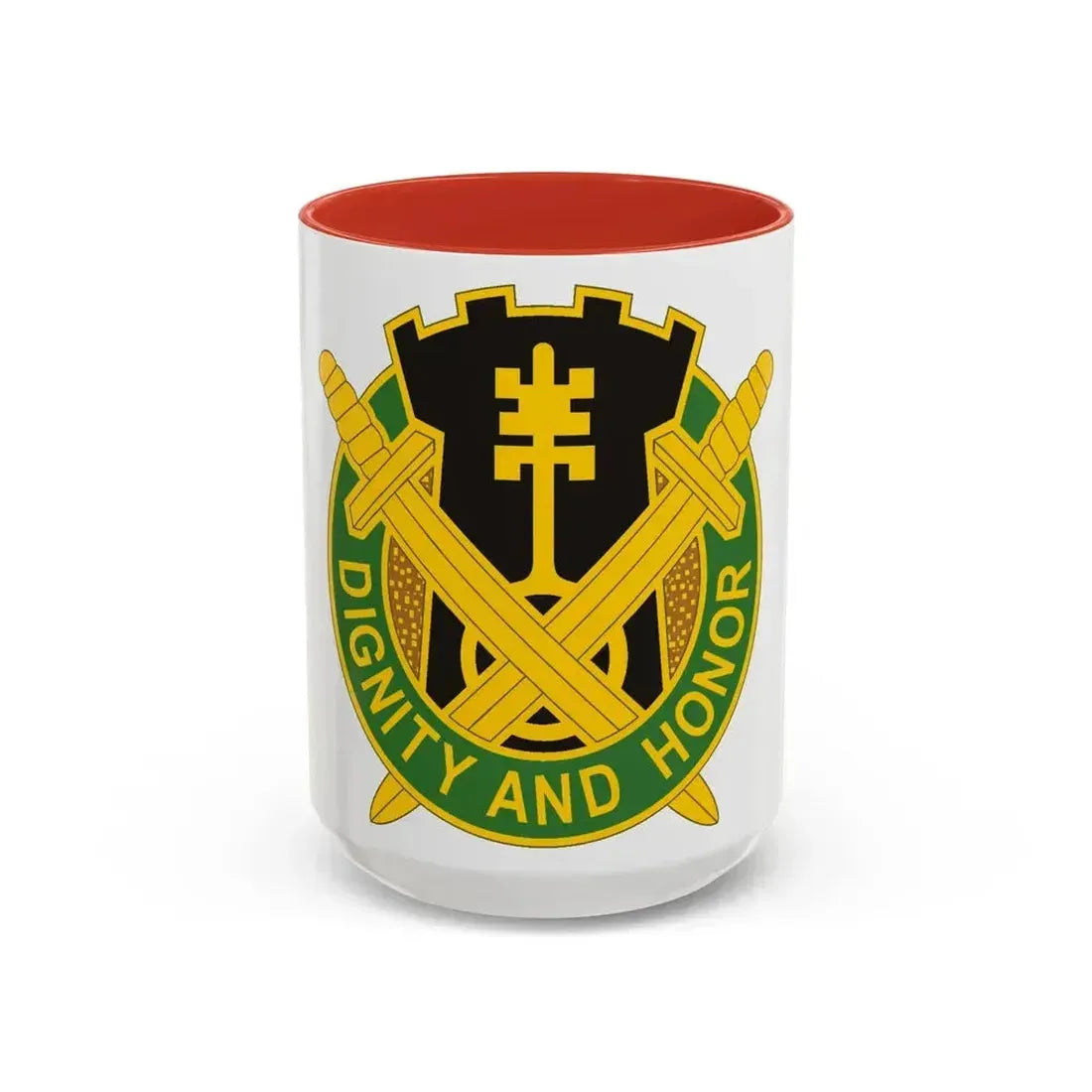 391 Military Police Battalion (U.S. Army) Accent Coffee Mug 15oz Red - Go Mug Yourself