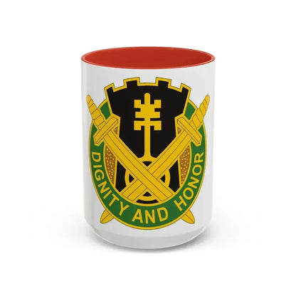 391 Military Police Battalion (U.S. Army) Accent Coffee Mug 15oz Red - Go Mug Yourself