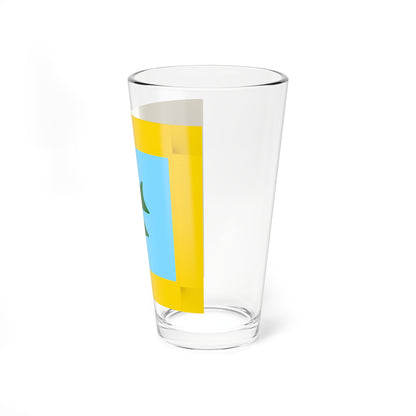 Flag of Memuro Hokkaido fringed (Japan) Pint Glass 16oz