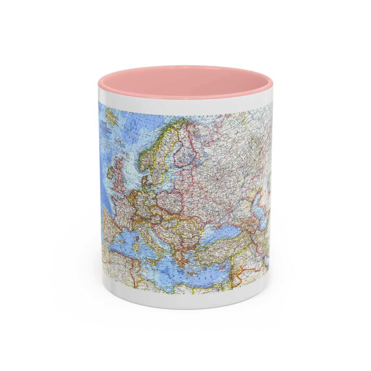 Europe (1962) (Map) Accent Coffee Mug