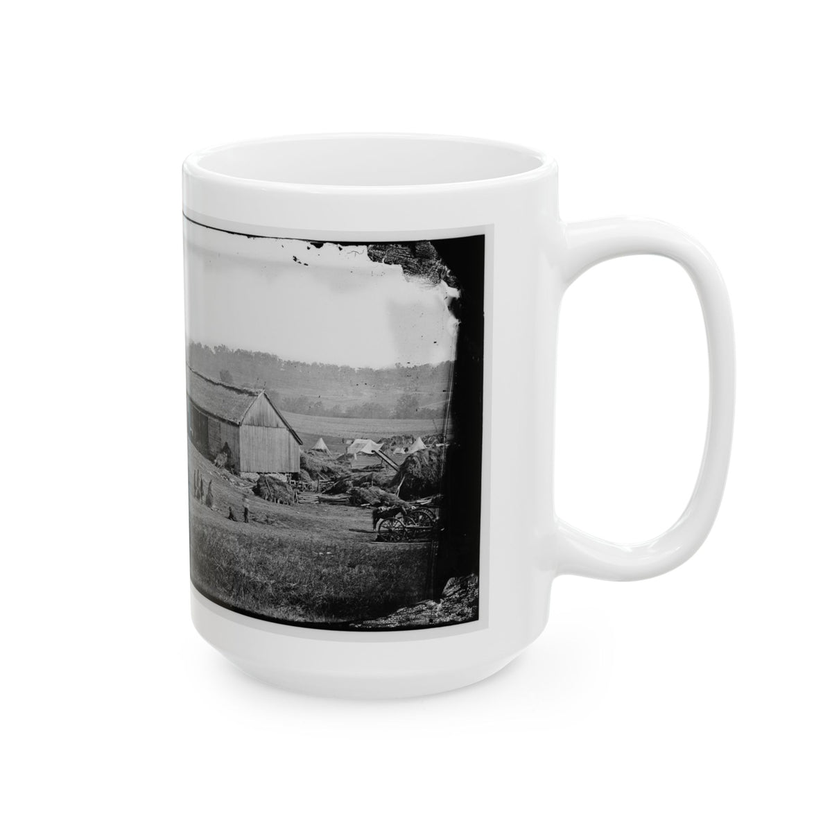 Keedysville, Md., Vicinity.  Smith's Barn, Used As A Hospital After The Battle Of Antietam (U.S. Civil War) White Coffee Mug