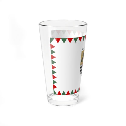 Flag of the 10th District of Budapest ceremonial variant (Hungary) Pint Glass 16oz