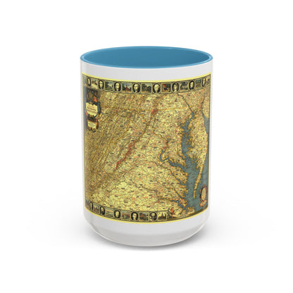 USA - Washington, Historic and Scenic (1939) (Map) Accent Coffee Mug