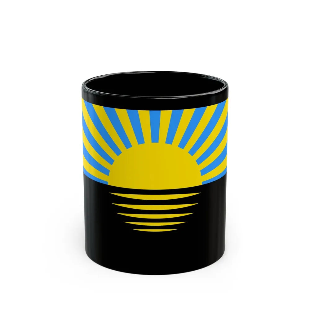 Flag of Donetsk Oblast Ukraine - Black Coffee Mug-11oz-Go Mug Yourself