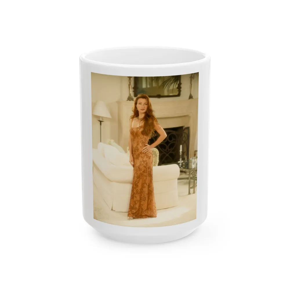 Jane Seymour #01 (Vintage Female Icon) White Coffee Mug-15oz-Go Mug Yourself