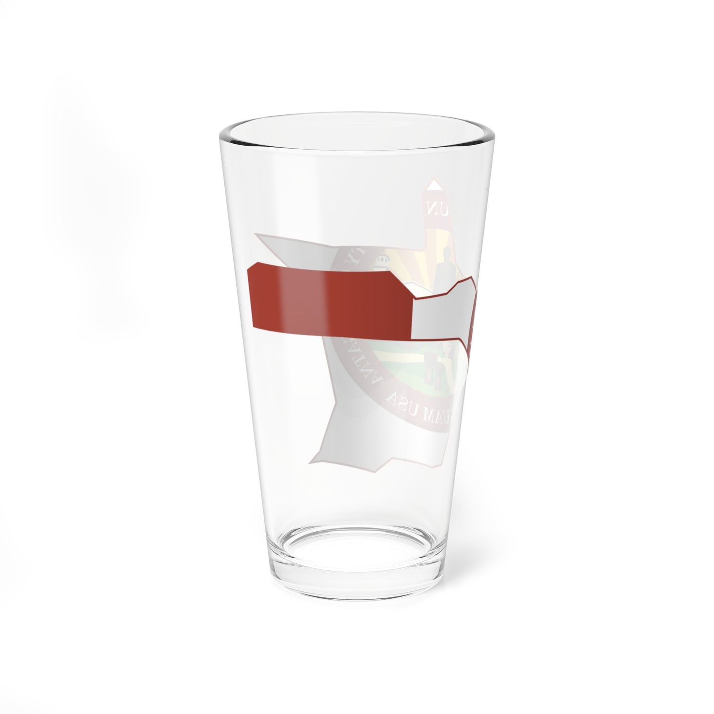 Flag map of Hagåtña Guam (United States) Pint Glass 16oz