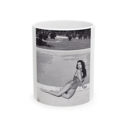 Julie Newmar #105 (Vintage Female Icon) White Coffee Mug-11oz-Go Mug Yourself