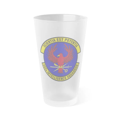 392 Intelligence Squadron ACC (U.S. Air Force) Frosted Pint Glass 16oz-16oz-Frosted-Go Mug Yourself