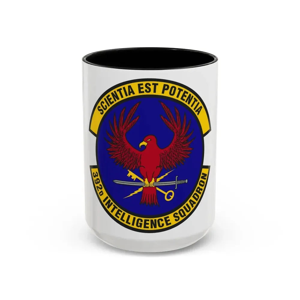 392 Intelligence Squadron ACC (U.S. Air Force) Accent Coffee Mug 15oz Black - Go Mug Yourself