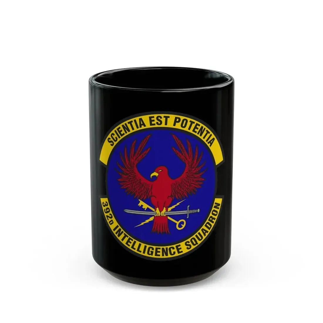 392 Intelligence Squadron ACC (U.S. Air Force) Black Coffee Mug 15oz - Go Mug Yourself