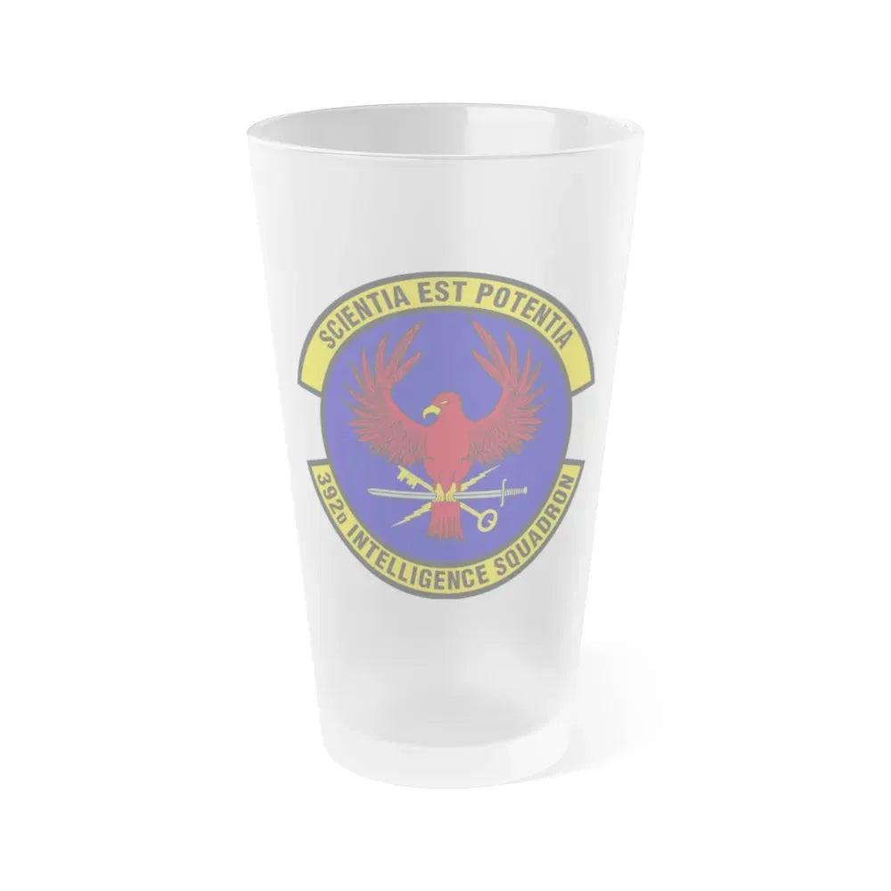 392 Intelligence Squadron ACC (U.S. Air Force) Frosted Pint Glass 16oz 16oz Frosted - Go Mug Yourself