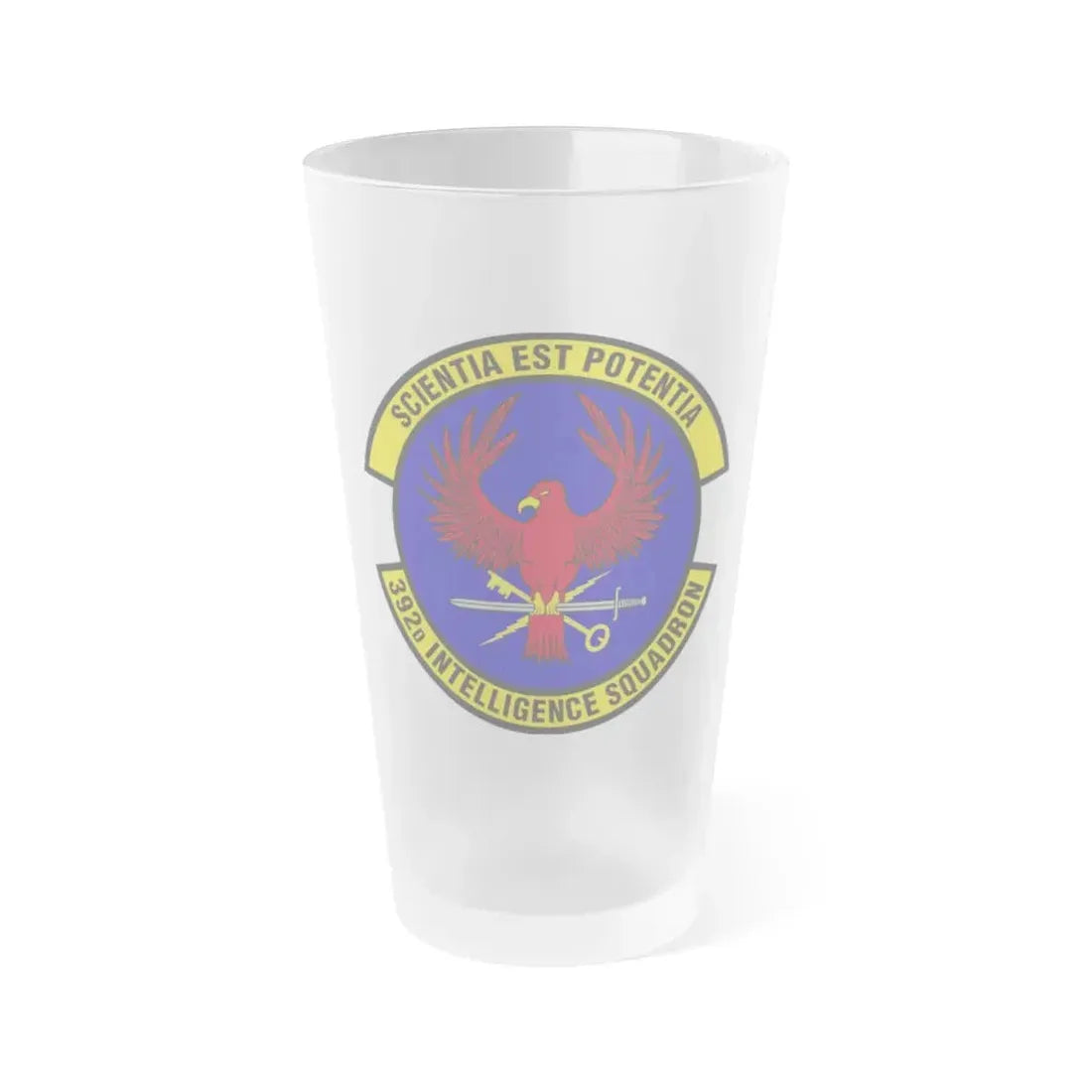 392 Intelligence Squadron ACC (U.S. Air Force) Frosted Pint Glass 16oz 16oz Frosted - Go Mug Yourself