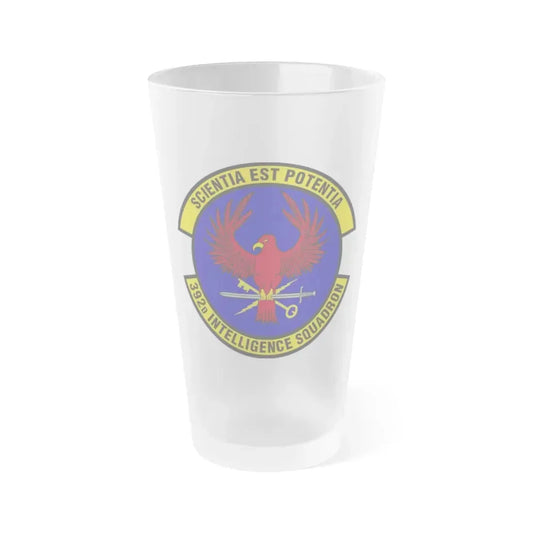 392 Intelligence Squadron ACC (U.S. Air Force) Frosted Pint Glass 16oz 16oz Frosted - Go Mug Yourself