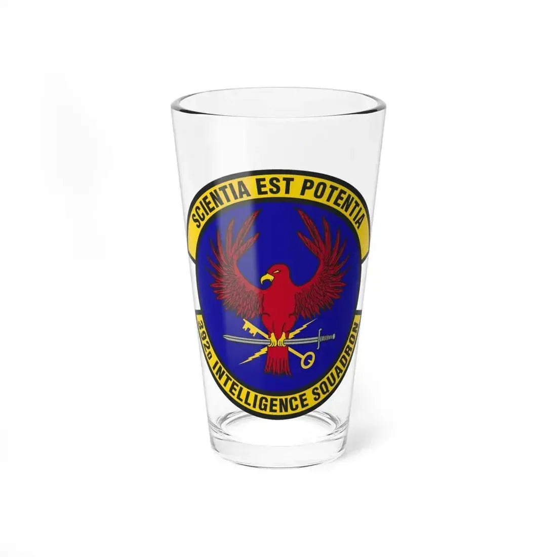 392 Intelligence Squadron ACC (U.S. Air Force) Pint Glass 16oz 16oz - Go Mug Yourself