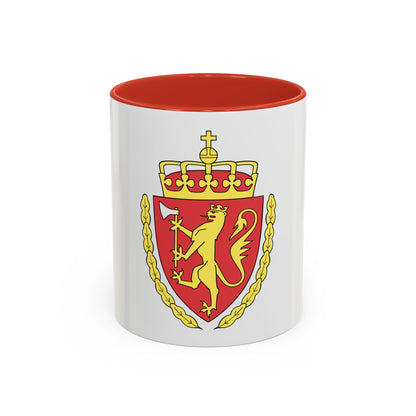 Coat of arms of the Norwegian Customs Service - Accent Coffee Mug