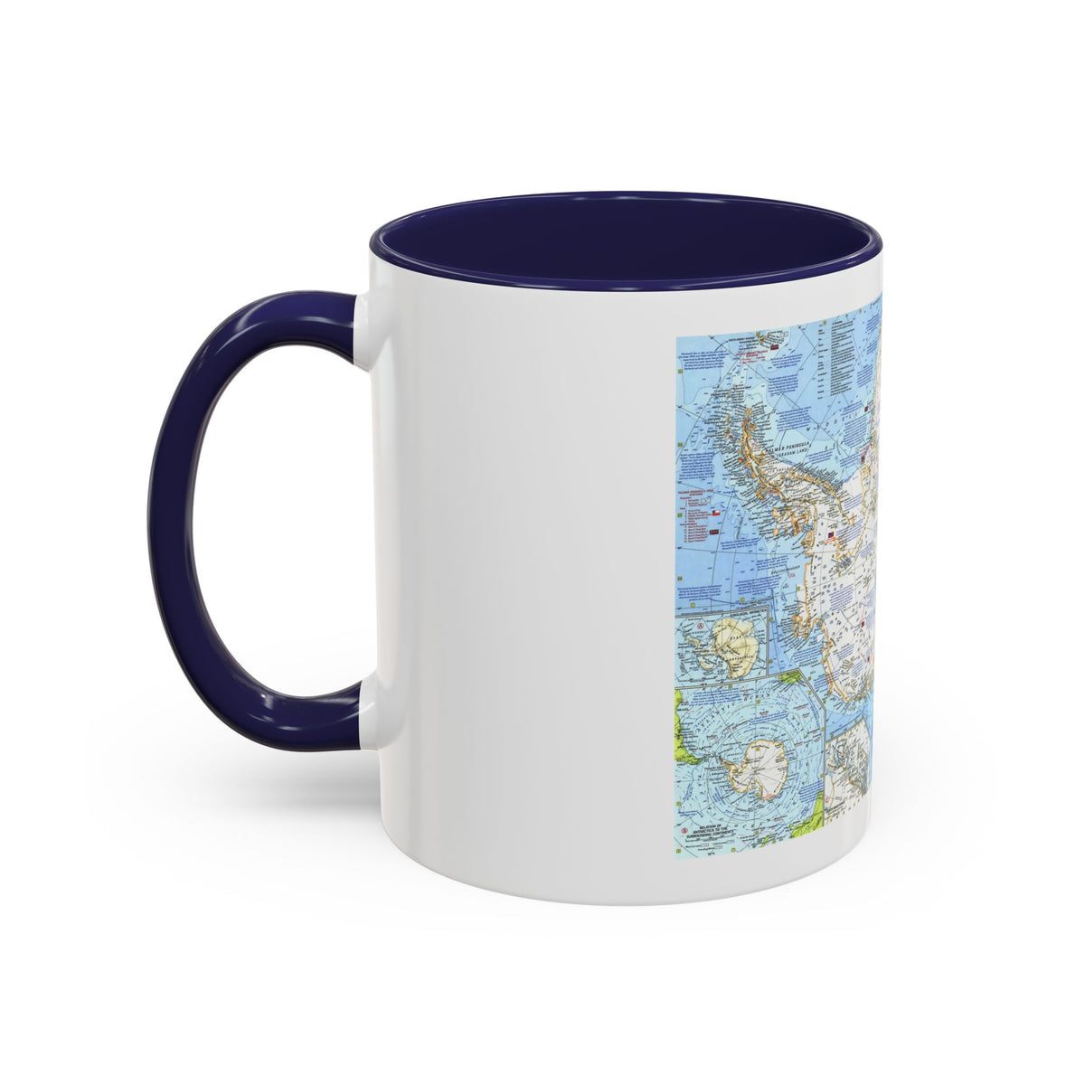 Antarctica (1963) (Map) Accent Coffee Mug