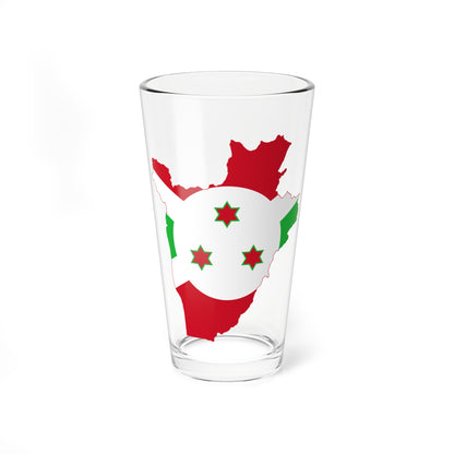 Flag map of Burundi (Burundi) Pint Glass 16oz