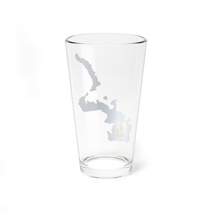 Flag-map of Arkhangelsk Oblast (Russia) Pint Glass 16oz