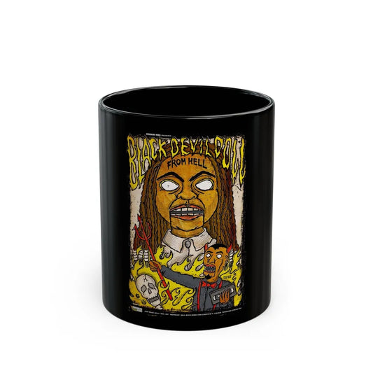 BLACK DEVIL DOLL FROM HELL (RERELEASE) 1984 Movie Poster - Black Coffee Mug-11oz-Go Mug Yourself