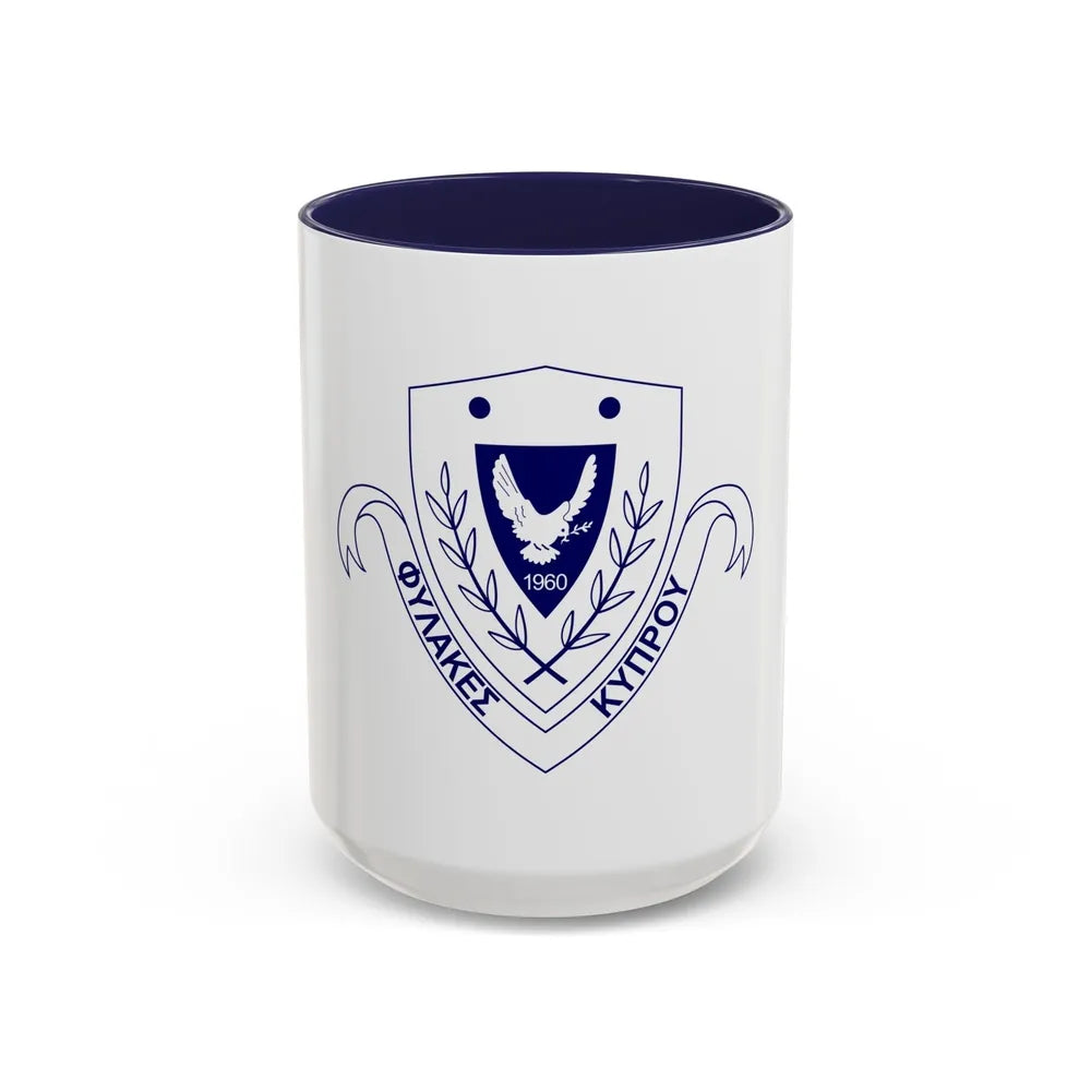 Cyprus Prisons Department - Accent Coffee Mug-15oz-Navy-Go Mug Yourself