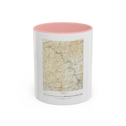 USA - North Carolina, Tennessee (1889) (Map) Accent Coffee Mug