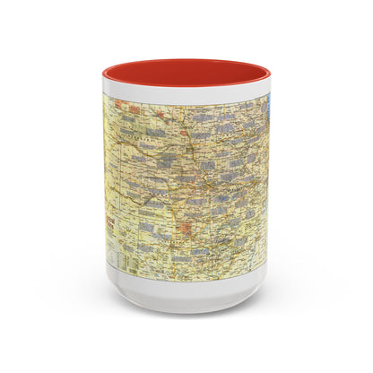 USA - Central Plains 1 (1985) (Map) Accent Coffee Mug