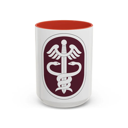 Medical Command 2 (U.S. Army) Accent Coffee Mug-15oz-Red-Go Mug Yourself