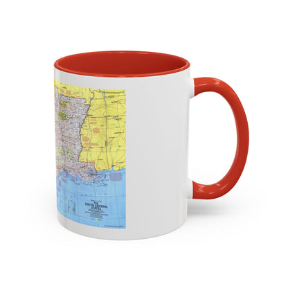 USA - South Central States 1 (1974) (Map) Accent Coffee Mug