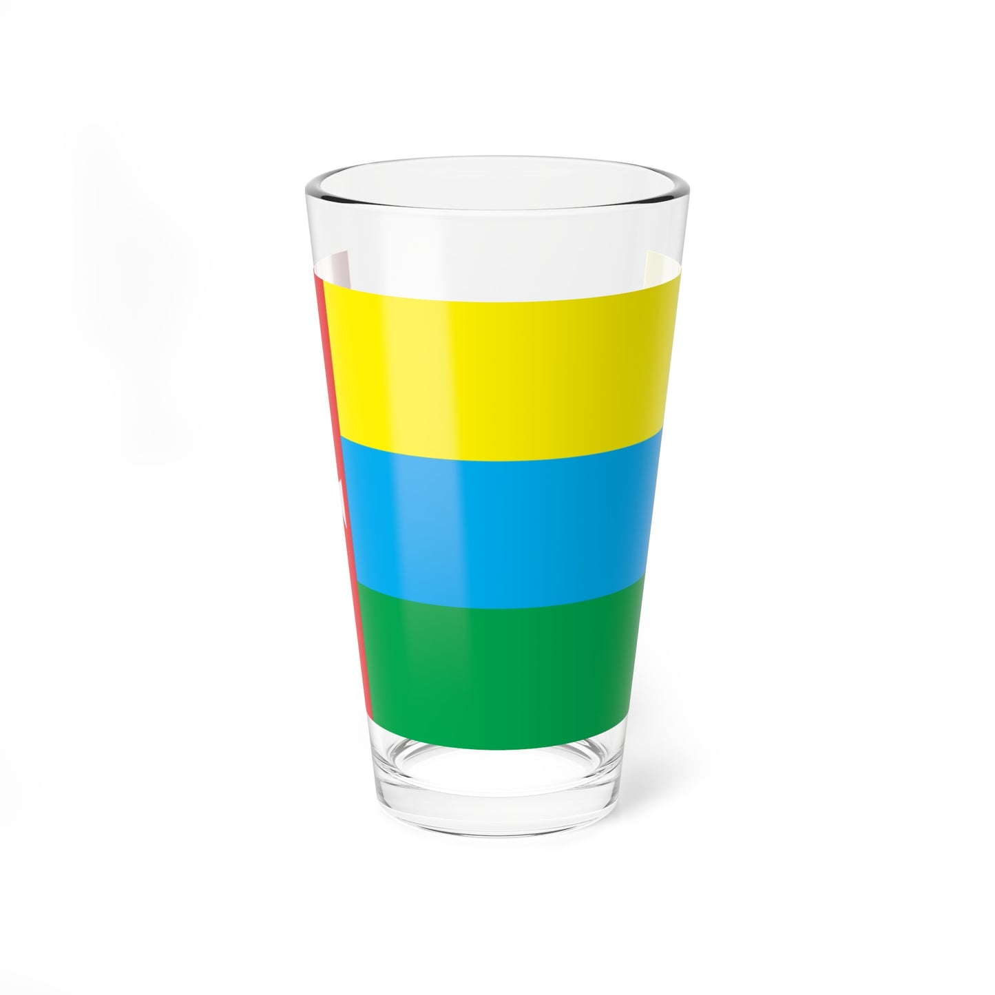 Flag of Kremenets Raion in Ternopil Oblast (Ukraine) Pint Glass 16oz