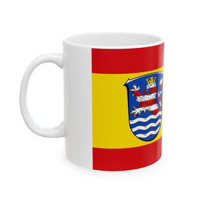 Flag of Schwalm Eder Kreis Germany - White Coffee Mug