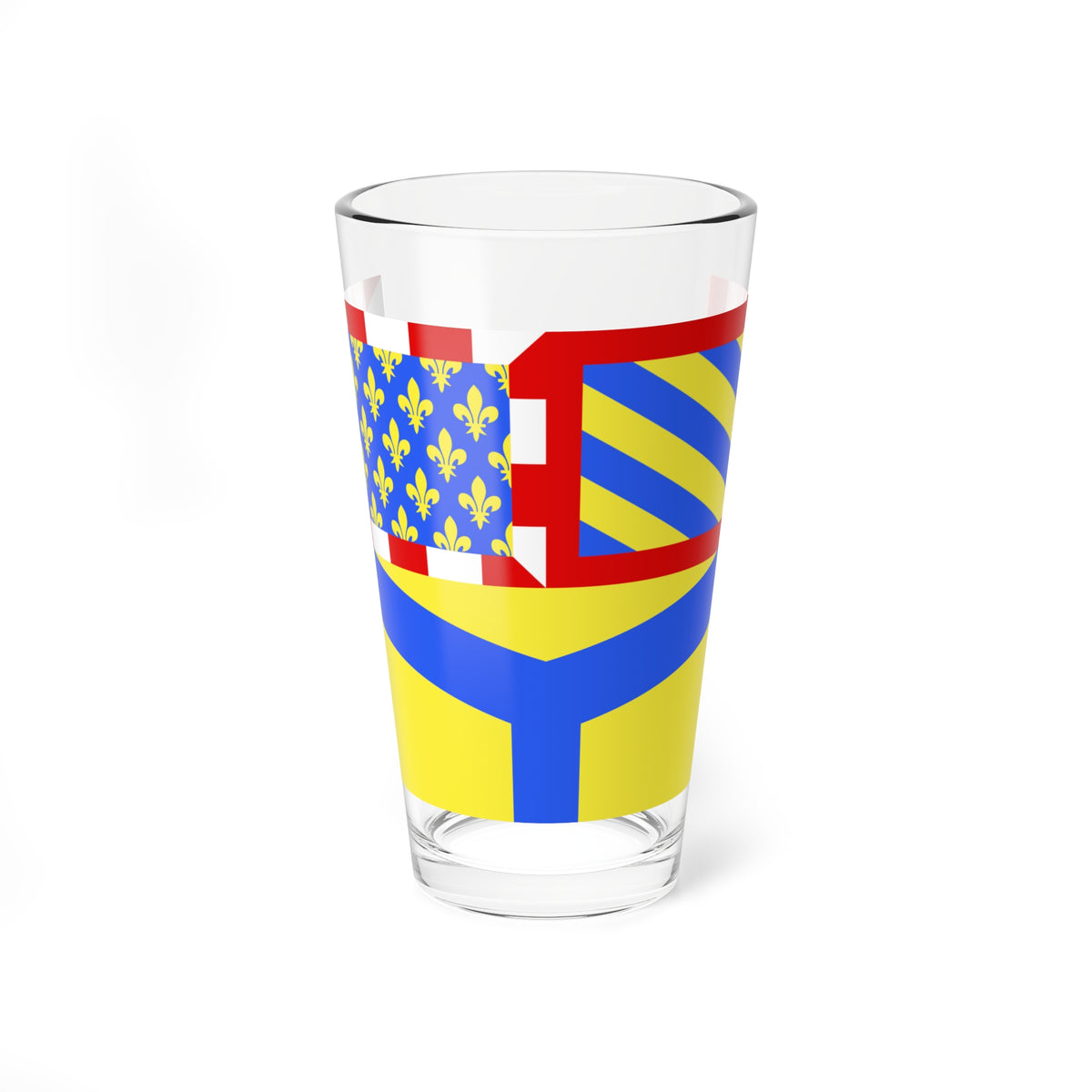 Drapeau fr departement Yonne (France) Pint Glass 16oz