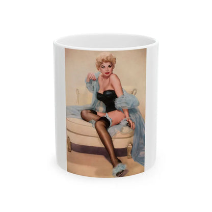 Barbara Nichols #141 (Vintage Female Icon) White Coffee Mug-11oz-Go Mug Yourself