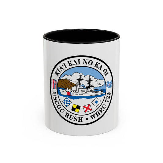 USCGC RUSH WHEC 723 (U.S. Coast Guard) Accent Coffee Mug