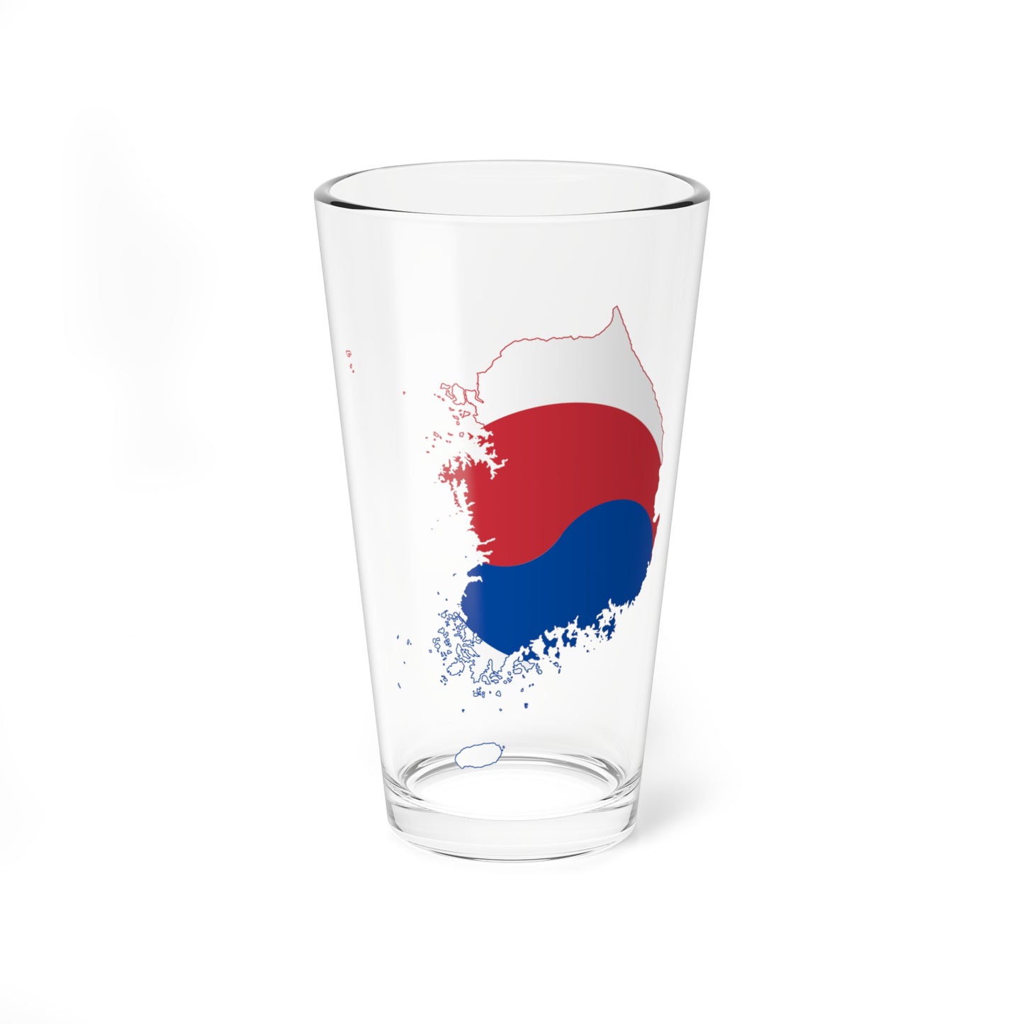 Flag-map of South Korea (Korea) Pint Glass 16oz