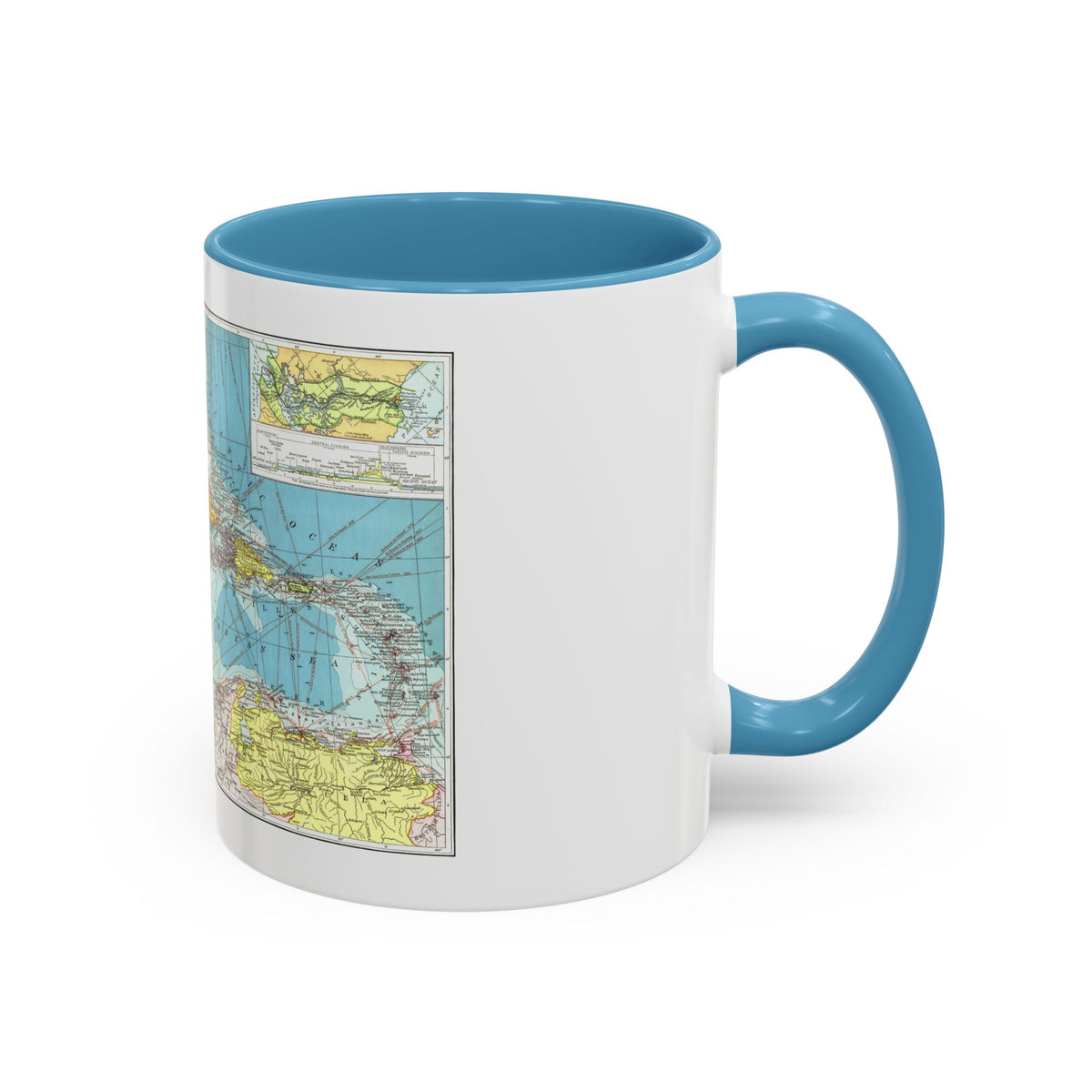 Central America (1913) (Map) Accent Coffee Mug