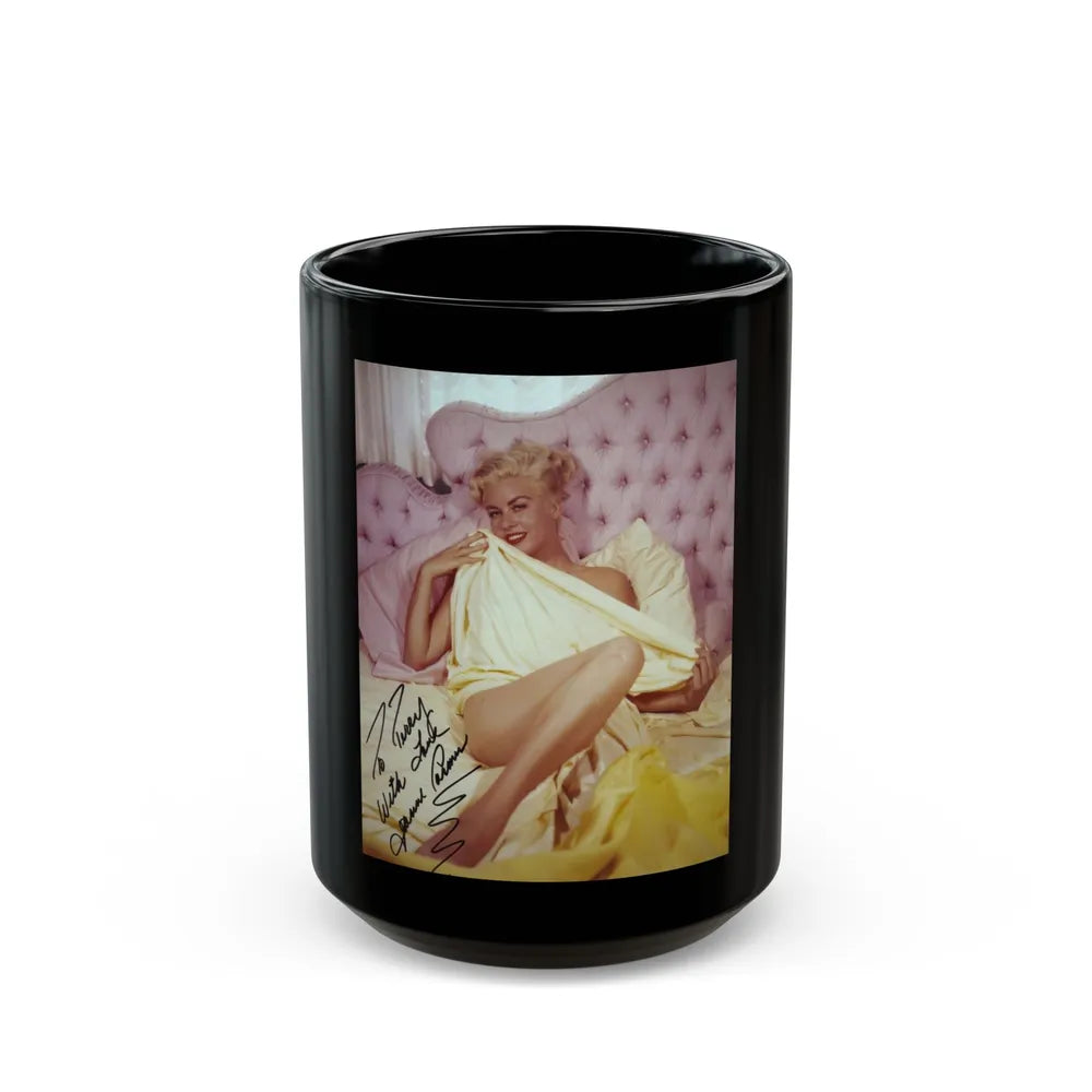 Jeanne Carmen #99 (Vintage Female Icon) Black Coffee Mug-15oz-Go Mug Yourself