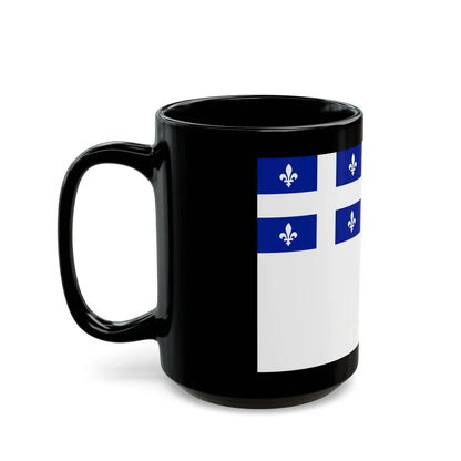 Flag of Quebec City 1967 to 1987 Canada - Black Coffee Mug-Go Mug Yourself