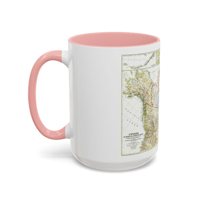 North America - Canada, Alaska, Greenland (1947) (Map) Accent Coffee Mug