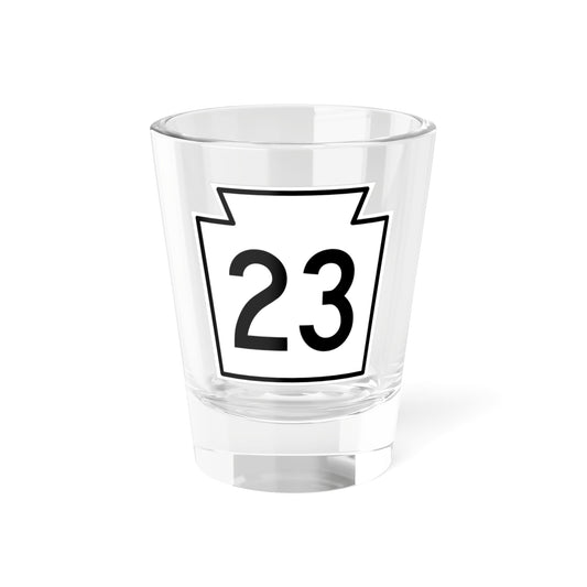 PA-23 1962 (Pennsylvania) (Road Sign) Shot Glass 1.5oz