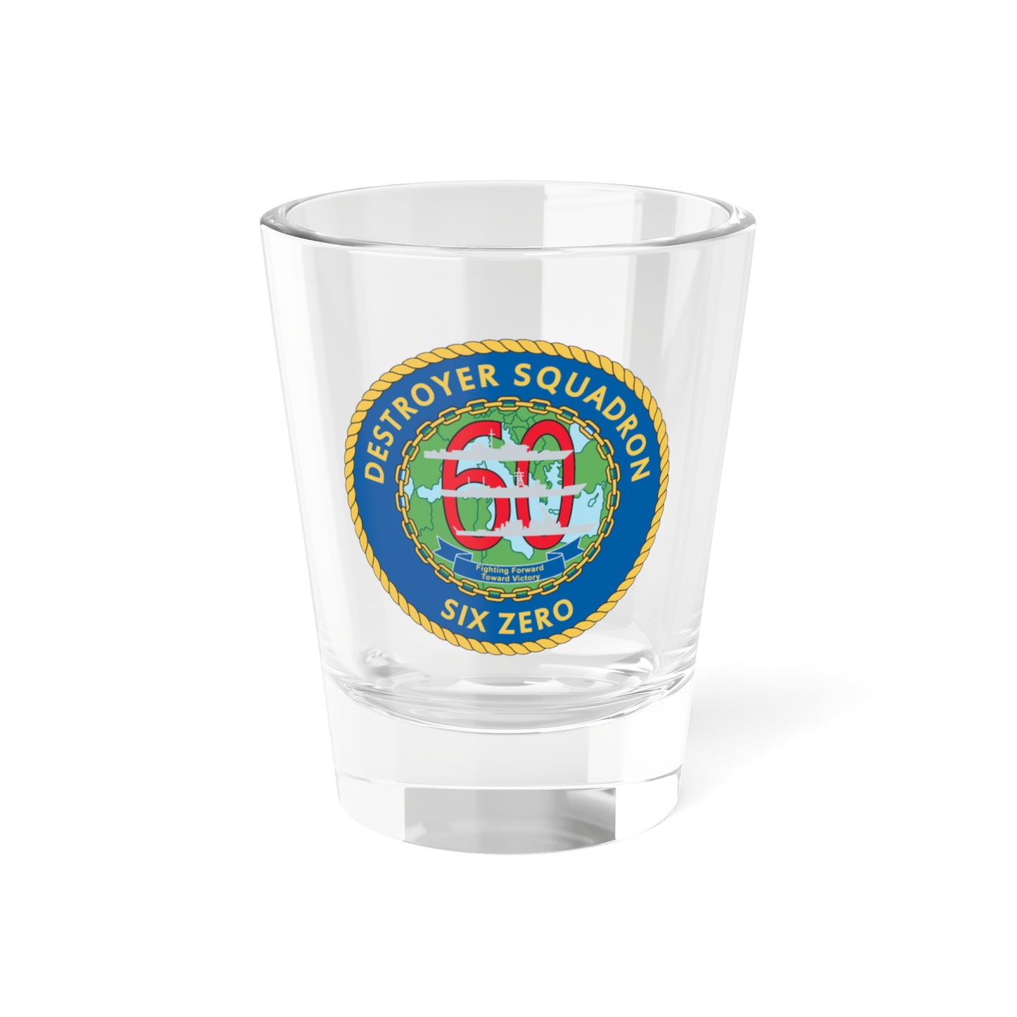 Destroyer Sq 60 v2 (U.S. Navy) Shot Glass 1.5oz